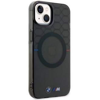 Pouzdro BMW Pattern MagSafe pro iPhone 14 Plus - šedé
