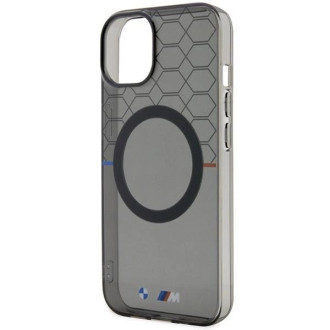 Pouzdro BMW Pattern MagSafe pro iPhone 14 Plus - šedé