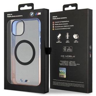 Pouzdro BMW Gradient Bumper MagSafe pro iPhone 14 Plus - šedé