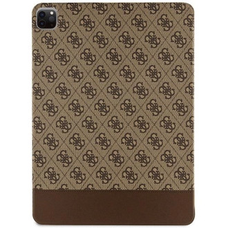 Pouzdro Guess 4G Stripe Allover pro iPad Pro 12,9&quot; - hnědé