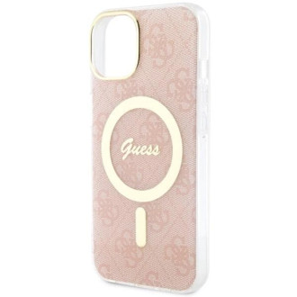 Guess 4G MagSafe pouzdro pro iPhone 14 - růžové