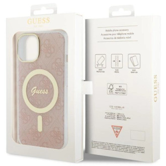 Guess 4G MagSafe pouzdro pro iPhone 14 - růžové