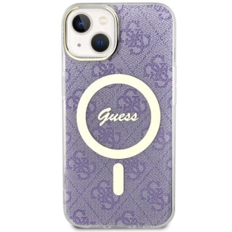 Guess 4G MagSafe pouzdro pro iPhone 14 - fialové