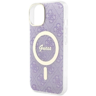 Guess 4G MagSafe pouzdro pro iPhone 14 - fialové