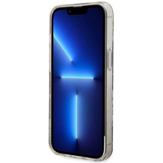 Pouzdro Guess Flower MagSafe pro iPhone 14 - růžové