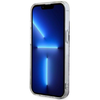 Pouzdro Guess Leopard MagSafe pro iPhone 14 - růžové