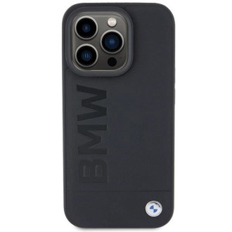 Pouzdro BMW MagSafe Leather Hot Stamp pro iPhone 15 Pro - černé