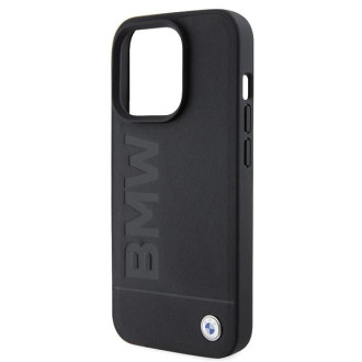 Pouzdro BMW MagSafe Leather Hot Stamp pro iPhone 15 Pro - černé