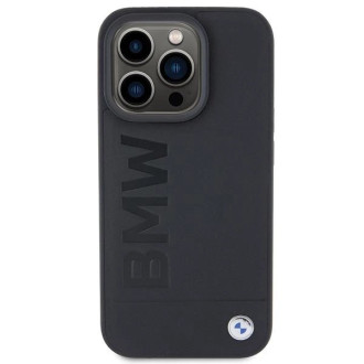 Pouzdro BMW MagSafe Leather Hot Stamp pro iPhone 15 Pro Max - černé