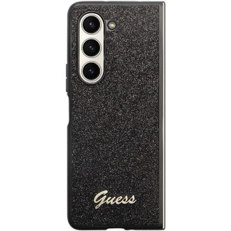 Pouzdro Guess Glitter Script pro Samsung Galaxy Z Fold 5 - černé