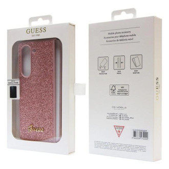 Pouzdro Guess Glitter Script pro Samsung Galaxy Z Fold 5 - růžové