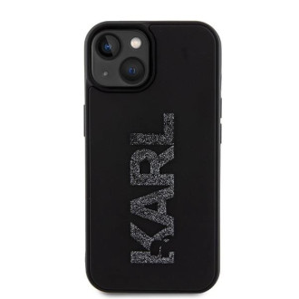 Pouzdro Karl Lagerfeld 3D Rubber Glitter Logo pro iPhone 15 Plus - černé