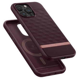 Pouzdro Caseology Parallax Mag s MagSafe pro iPhone 15 Pro Max - vínové