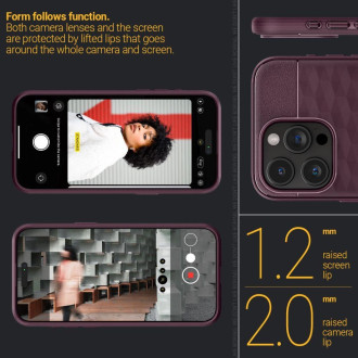 Pouzdro Caseology Parallax Mag s MagSafe pro iPhone 15 Pro Max - vínové
