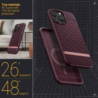 Pouzdro Caseology Parallax Mag s MagSafe pro iPhone 15 Pro Max - vínové