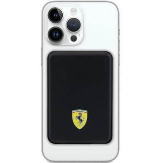 Powerbanka Ferrari Metal Logo MagSafe 15W 5000mAh - černá