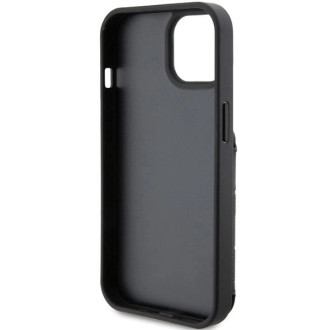 Karl Lagerfeld Saffiano Cardslots and Stand Monogram Choupette pouzdro pro iPhone 15 - černé