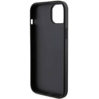 Pouzdro Karl Lagerfeld Saffiano Cardslot Karl&amp;Choupette Metal Pin pro iPhone 15 - černé