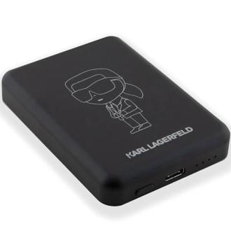 Karl Lagerfeld NFT Outline Ikonik MagSafe 5000mAh indukční powerbanka - černá