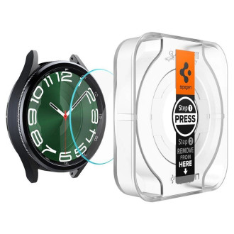 Tvrzené sklo Spigen Glas.tR EZ Fit pro Samsung Galaxy Watch 6 Classic (47 mm) - 2 ks.