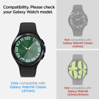 Tvrzené sklo Spigen Glas.tR EZ Fit pro Samsung Galaxy Watch 6 Classic (47 mm) - 2 ks.