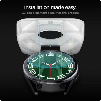 Tvrzené sklo Spigen Glas.tR EZ Fit pro Samsung Galaxy Watch 6 Classic (47 mm) - 2 ks.