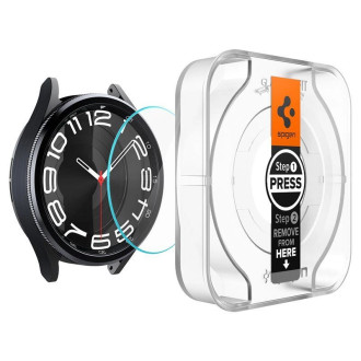 Tvrzené sklo Spigen Glas.tR EZ Fit pro Samsung Galaxy Watch 6 Classic (43 mm) - 2 ks.
