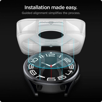 Tvrzené sklo Spigen Glas.tR EZ Fit pro Samsung Galaxy Watch 6 Classic (43 mm) - 2 ks.