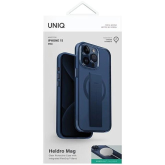 Uniq Heldro Mag Magclick Nabíjecí pouzdro pro iPhone 15 Pro - modré