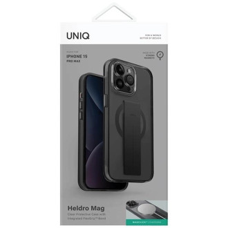 Uniq Heldro Mag Magclick Nabíjecí pouzdro pro iPhone 15 Pro Max - černé