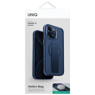 Uniq Heldro Mag Magclick Nabíjecí pouzdro pro iPhone 15 Pro Max - modré