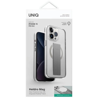 Uniq Heldro Mag Magclick Nabíjecí pouzdro pro iPhone 15 Pro Max - průhledné
