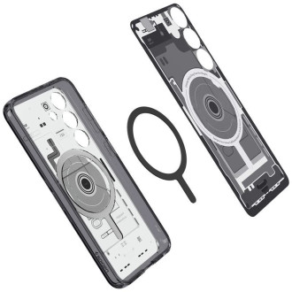 Pouzdro Spigen Ultra Hybrid OneTap Ring Case s MagSafe pro Samsung Galaxy S24 – průhledné (Zero One Pattern)