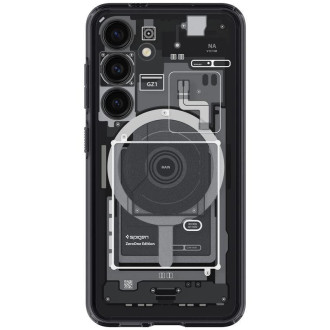Pouzdro Spigen Ultra Hybrid OneTap Ring Case s MagSafe pro Samsung Galaxy S24 – průhledné (Zero One Pattern)