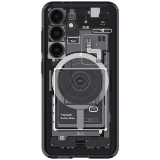 Pouzdro Spigen Ultra Hybrid OneTap Ring Case s MagSafe pro Samsung Galaxy S24 – průhledné (Zero One Pattern)