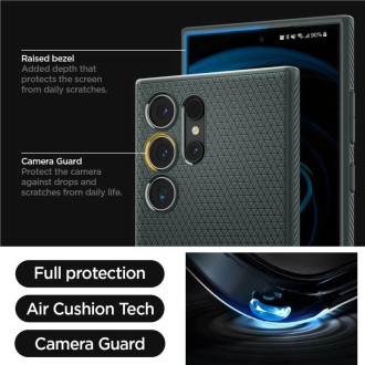 Pouzdro Spigen Liquid Air pro Samsung Galaxy S24 Ultra - tmavě zelené