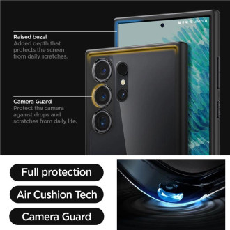 Pouzdro Spigen Ultra Hybrid pro Samsung Galaxy S24 Ultra - průhledné a černé