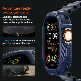 Pouzdro Spigen Rugged Armor pro Apple Watch Ultra 1/2 (49 mm) - tmavě modrá