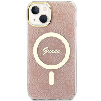 Guess IML 4G MagSafe pouzdro pro iPhone 15 / 14 / 13 - růžové