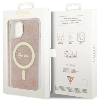 Guess IML 4G MagSafe pouzdro pro iPhone 15 / 14 / 13 - růžové