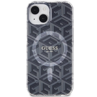 Guess IML GCube MagSafe pouzdro pro iPhone 15 / 14 / 13 - černé