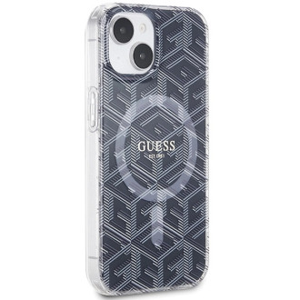 Guess IML GCube MagSafe pouzdro pro iPhone 15 / 14 / 13 - černé