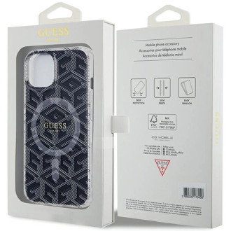 Guess IML GCube MagSafe pouzdro pro iPhone 15 / 14 / 13 - černé