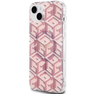 Guess IML GCube MagSafe pouzdro pro iPhone 15 / 14 / 13 - růžové