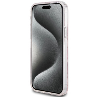 Guess IML GCube MagSafe pouzdro pro iPhone 15 / 14 / 13 - růžové