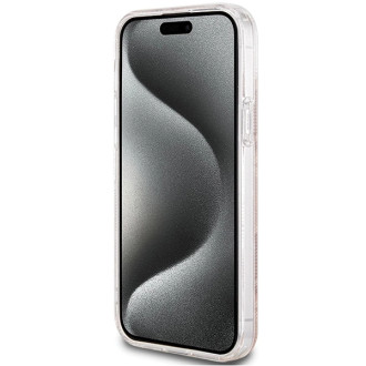 Guess IML GCube MagSafe pouzdro pro iPhone 15 / 14 / 13 - hnědé