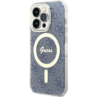 Pouzdro Guess IML 4G MagSafe pro iPhone 15 Pro Max - modré