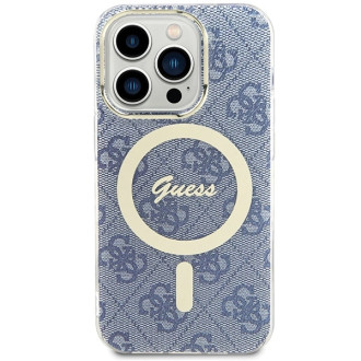 Pouzdro Guess IML 4G MagSafe pro iPhone 15 Pro Max - modré