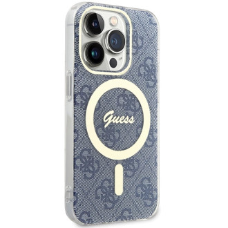 Pouzdro Guess IML 4G MagSafe pro iPhone 15 Pro Max - modré