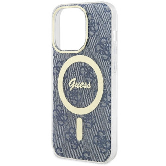 Pouzdro Guess IML 4G MagSafe pro iPhone 15 Pro Max - modré